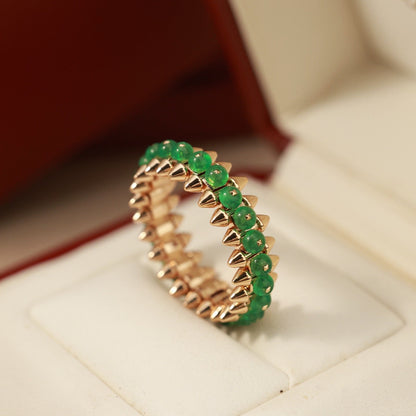 [Dawnora Jewelry]CLASH 7.9MM AGATE CHALCEDONY RING
