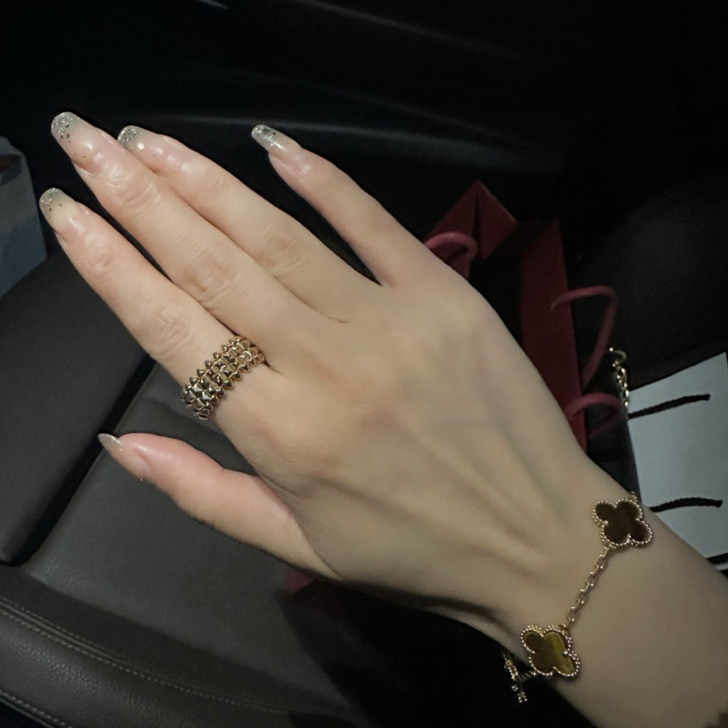 [Dawnora Jewelry]CLASH 9.2MM DOUBLE ROW RING