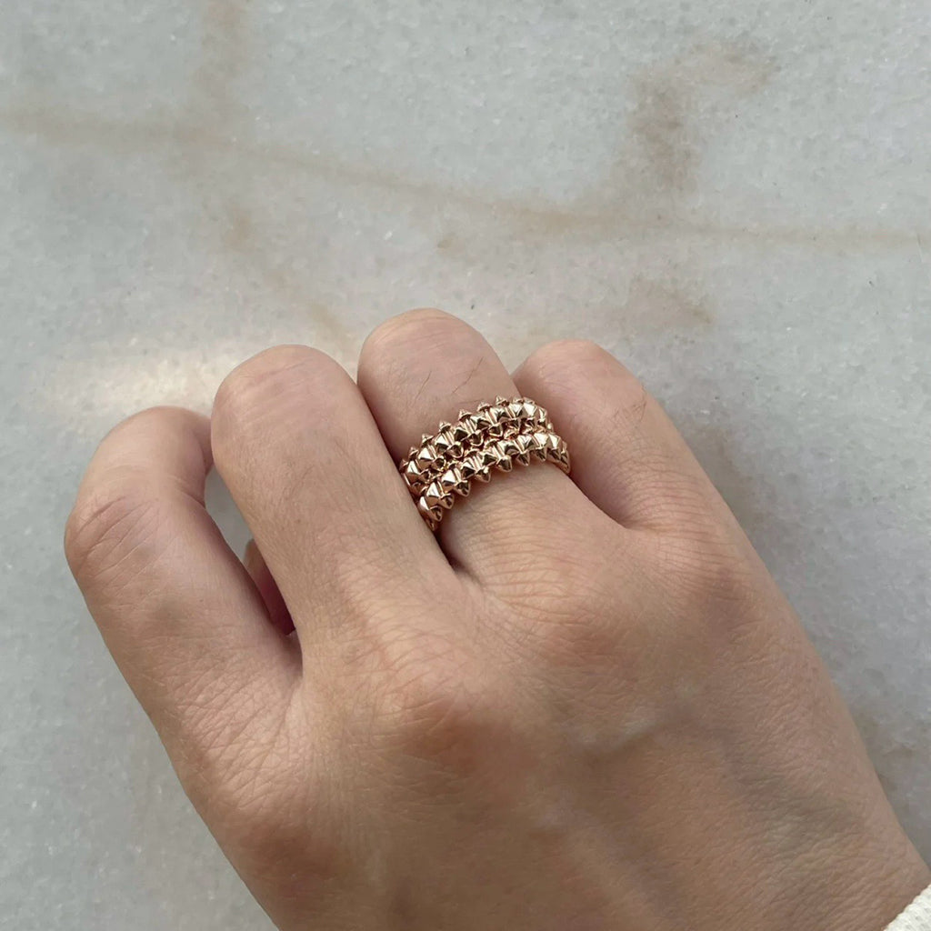 [Dawnora Jewelry]CLASH 9.2MM DOUBLE ROW RING