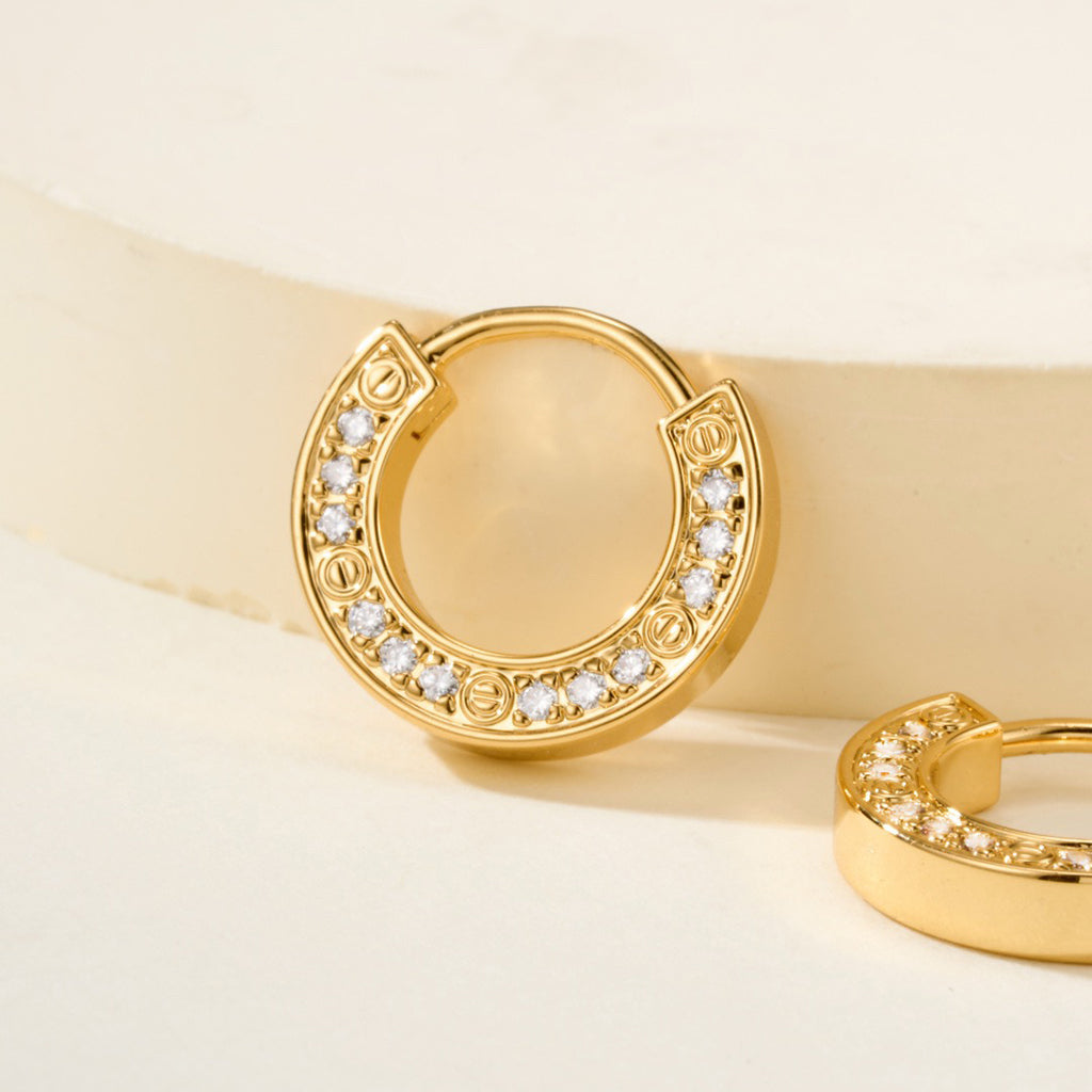 [Dawnora Jewelry]LOVE DIAMOND EARRINGS