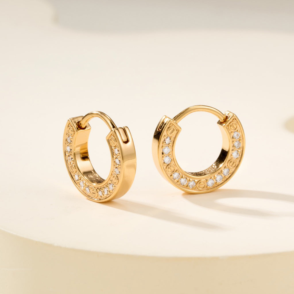 [Dawnora Jewelry]LOVE DIAMOND EARRINGS