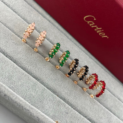 [Dawnora Jewelry]CLASH 7.9MM AGATE CHALCEDONY EARRINGS