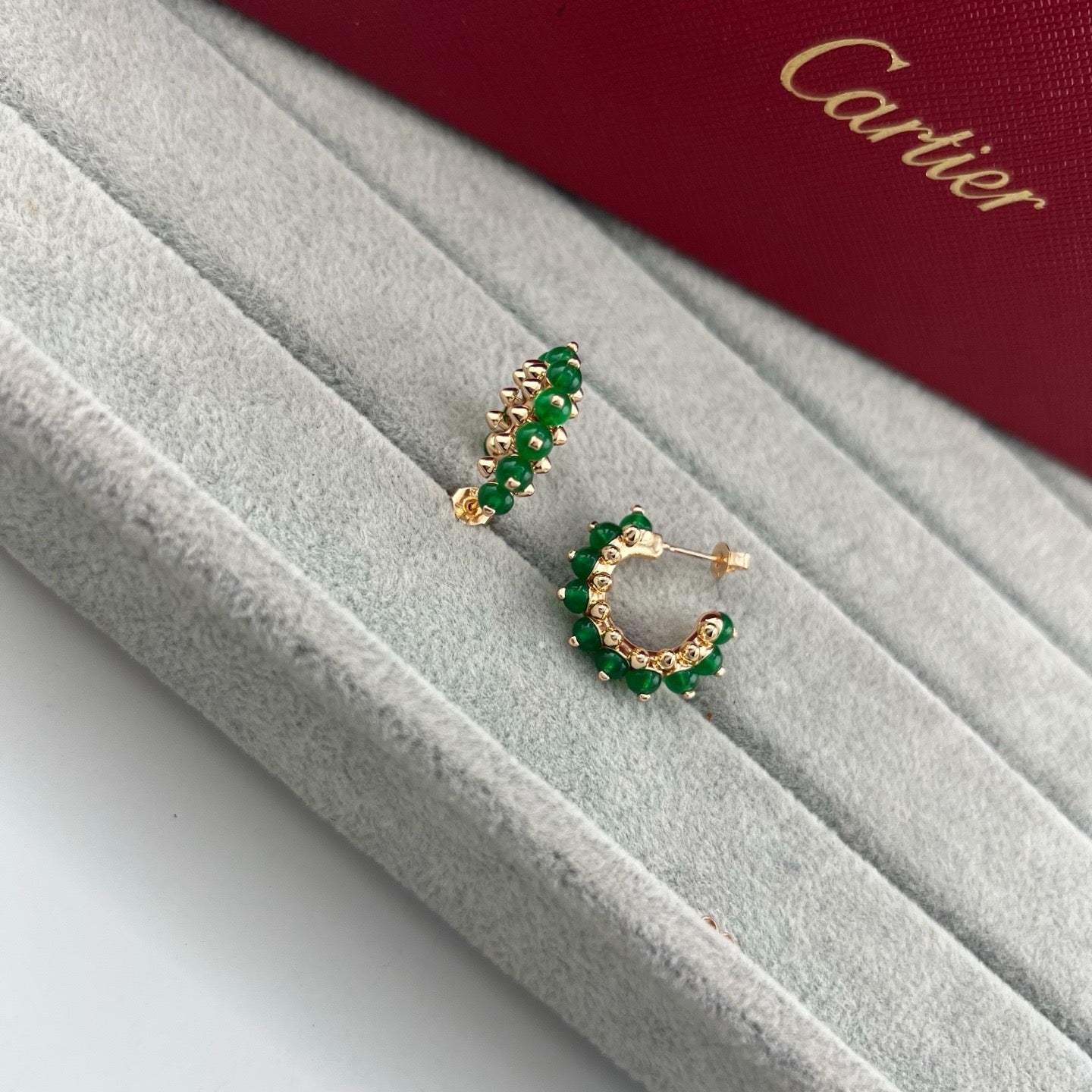 [Dawnora Jewelry]CLASH 7.9MM AGATE CHALCEDONY EARRINGS
