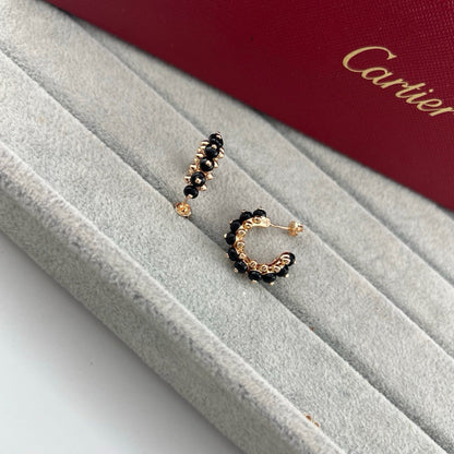 [Dawnora Jewelry]CLASH 7.9MM AGATE CHALCEDONY EARRINGS