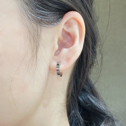 [Dawnora Jewelry]LOVE EARRINGS 2.65 MM NO DIAMOND SMALL