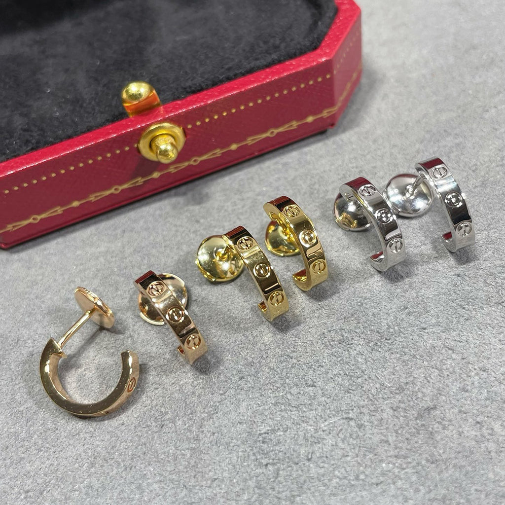 [Dawnora Jewelry]LOVE EARRINGS 2.65 MM NO DIAMOND SMALL
