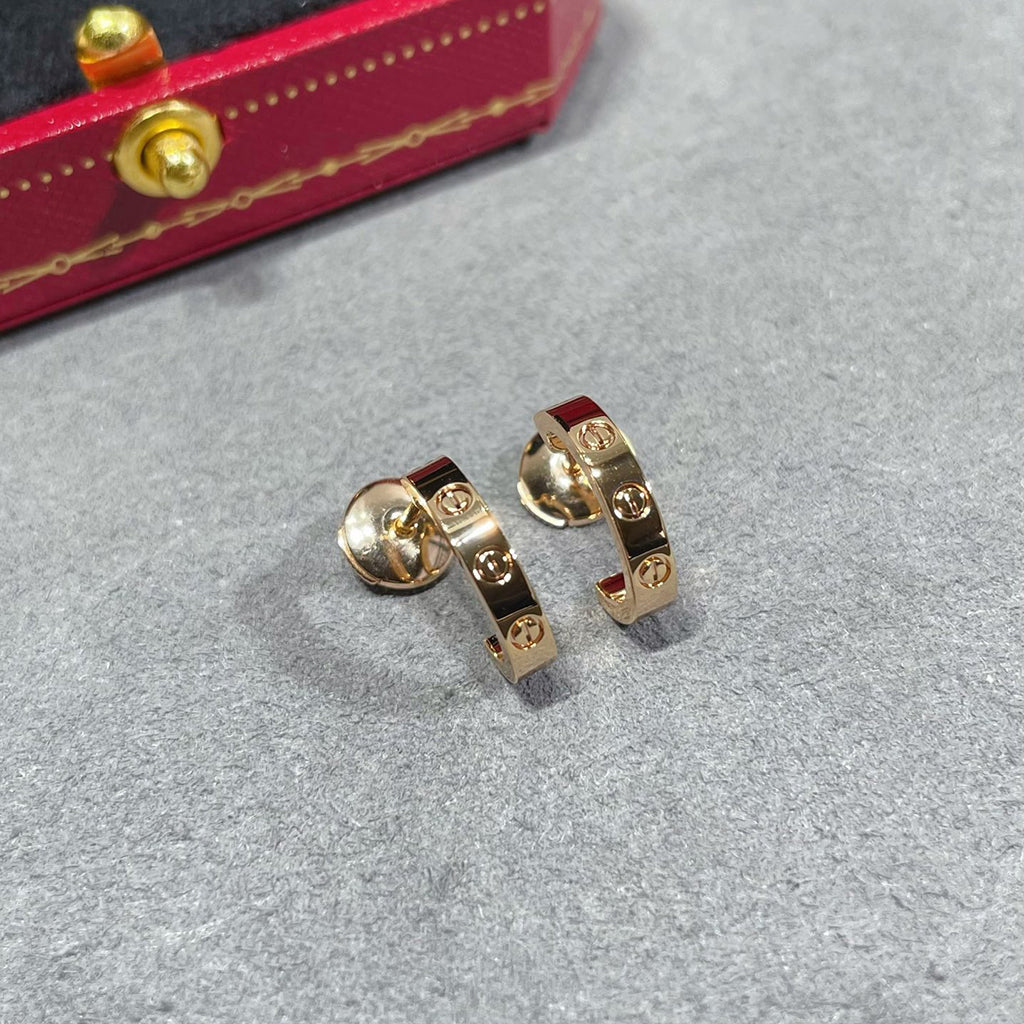 [Dawnora Jewelry]LOVE EARRINGS 2.65 MM NO DIAMOND SMALL
