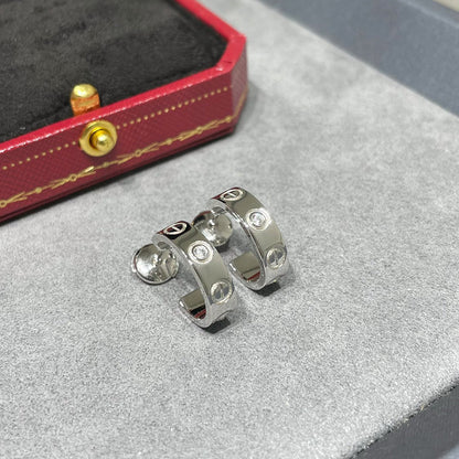 [Dawnora Jewelry]LOVE EARRINGS 5.7MM 2 DIAMONDS