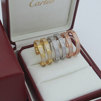[Dawnora Jewelry]LOVE EARRINGS 3.6MM DIAMOND PAVED