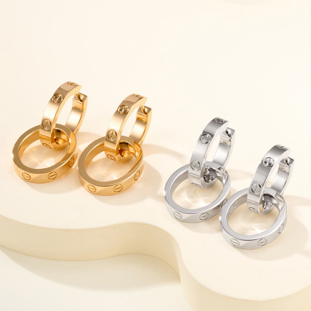 [Dawnora Jewelry]LOVE 3.3MM DANGLE EARRINGS