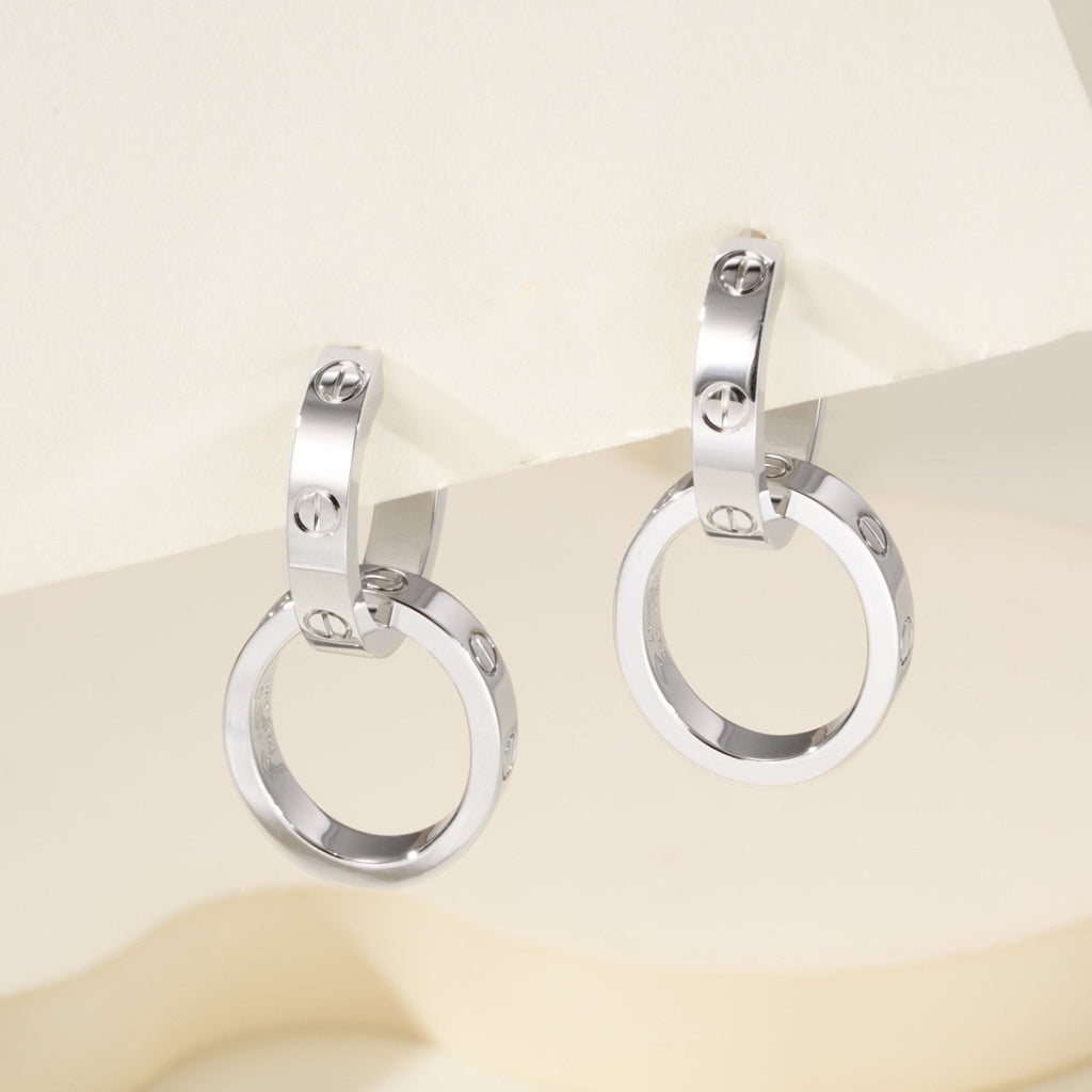 [Dawnora Jewelry]LOVE 3.3MM DANGLE EARRINGS