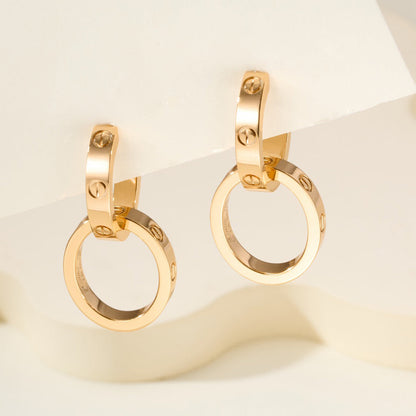 [Dawnora Jewelry]LOVE 3.3MM DANGLE EARRINGS