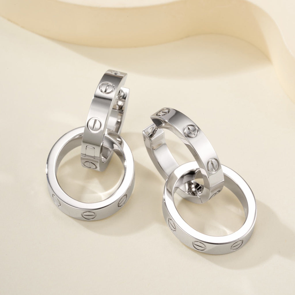 [Dawnora Jewelry]LOVE 3.3MM DANGLE EARRINGS