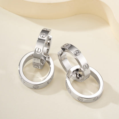 [Dawnora Jewelry]LOVE 3.3MM DANGLE EARRINGS