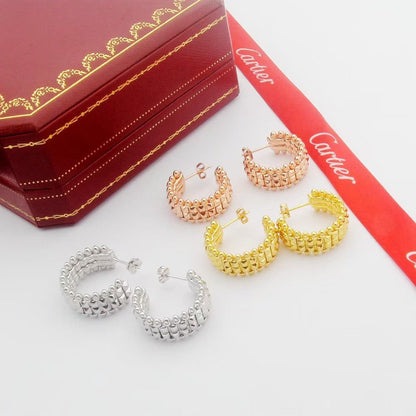 [Dawnora Jewelry]CLASH 9.2MM DOUBLE ROW EARRINGS