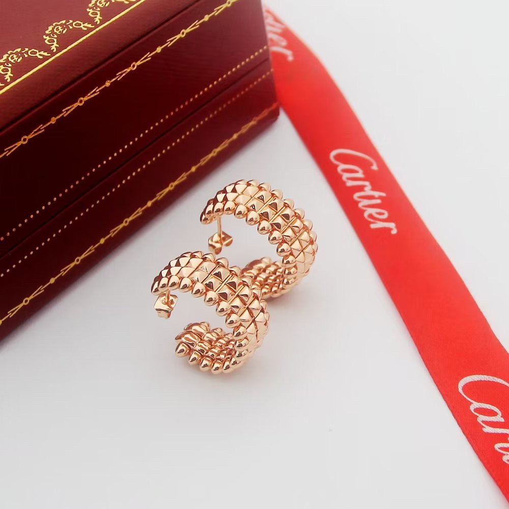 [Dawnora Jewelry]CLASH 9.2MM DOUBLE ROW EARRINGS