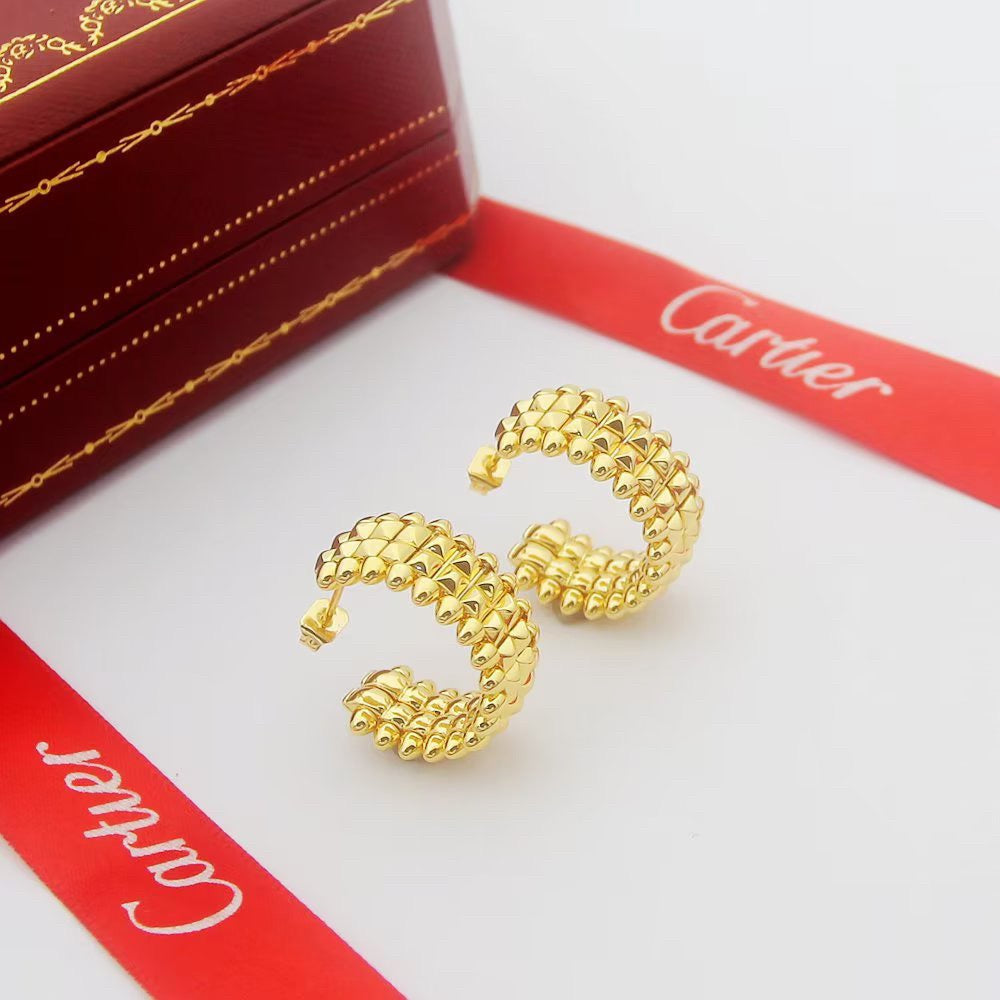 [Dawnora Jewelry]CLASH 9.2MM DOUBLE ROW EARRINGS
