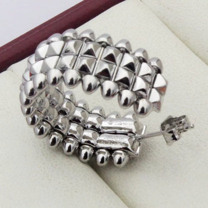 [Dawnora Jewelry]CLASH 9.2MM DOUBLE ROW EARRINGS