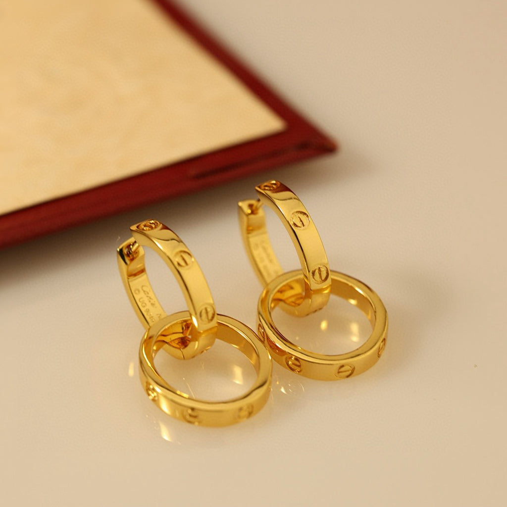[Dawnora Jewelry]LOVE 3.3MM DANGLE EARRINGS