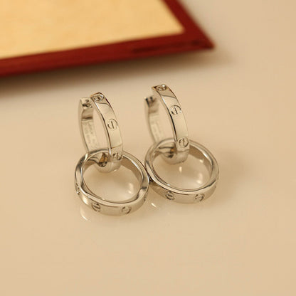 [Dawnora Jewelry]LOVE 3.3MM DANGLE EARRINGS