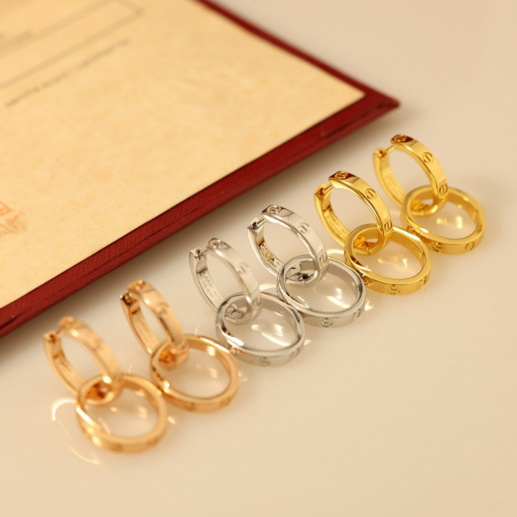[Dawnora Jewelry]LOVE 3.3MM DANGLE EARRINGS