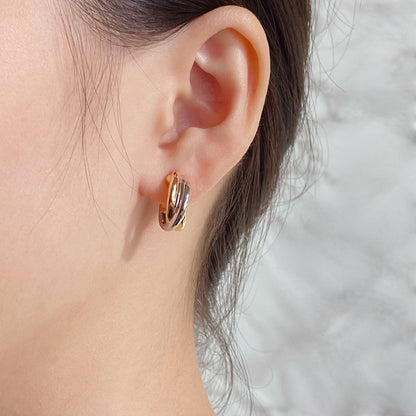 [Dawnora Jewelry]TRINITY ON DIAMOND CLASSIC EARRINGS