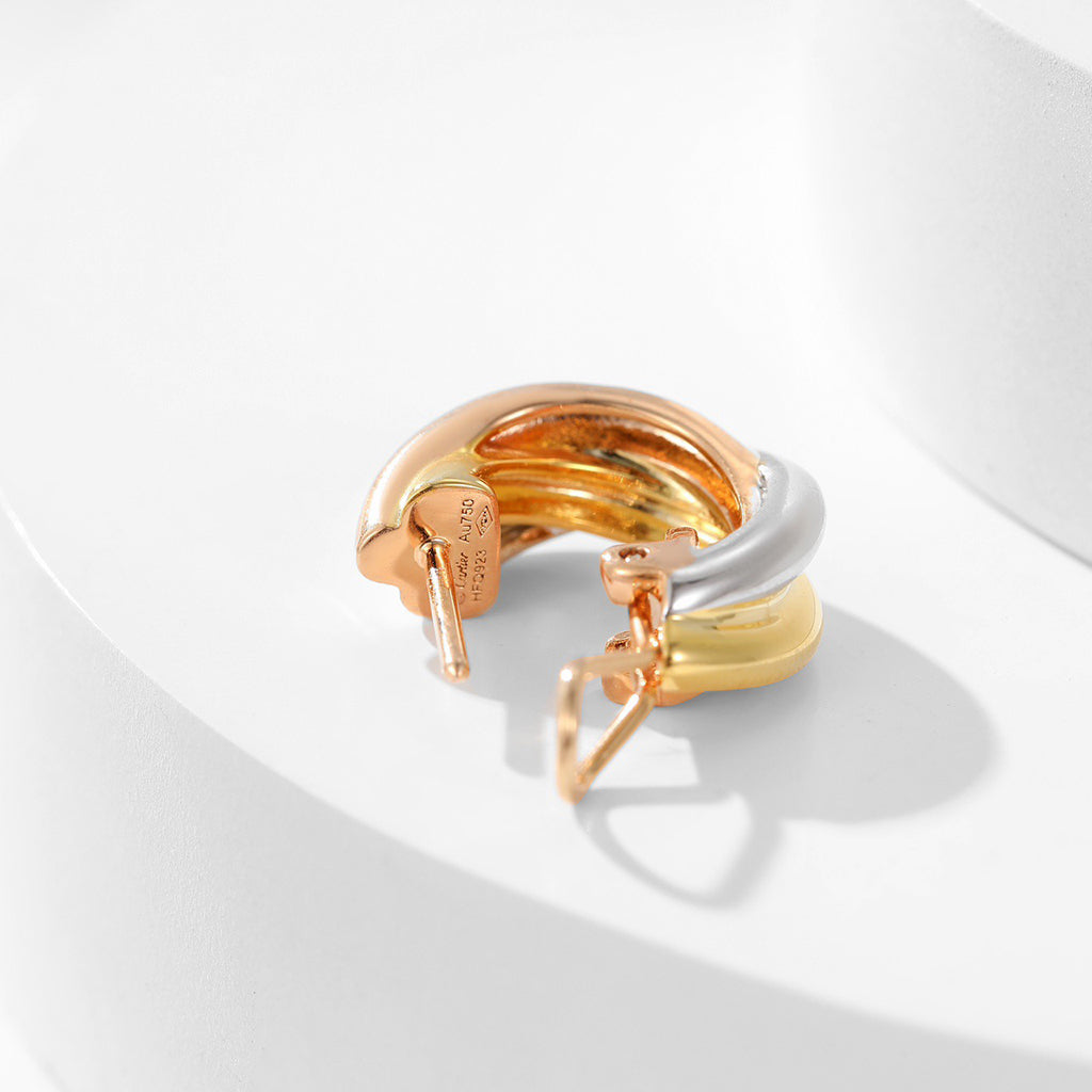 [Dawnora Jewelry]TRINITY ON DIAMOND CLASSIC EARRINGS