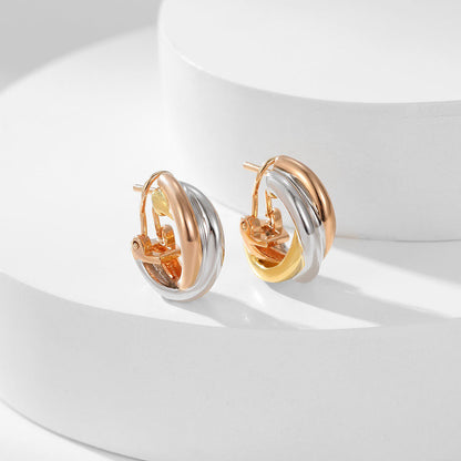 [Dawnora Jewelry]TRINITY ON DIAMOND CLASSIC EARRINGS