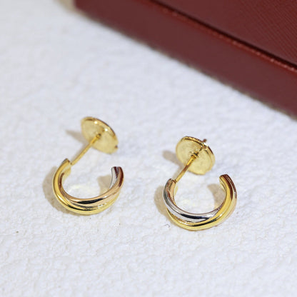 [Dawnora Jewelry]TRINITY ON DIAMOND MINI EARRINGS