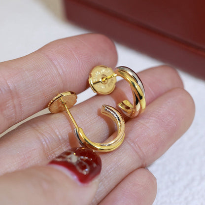 [Dawnora Jewelry]TRINITY ON DIAMOND MINI EARRINGS