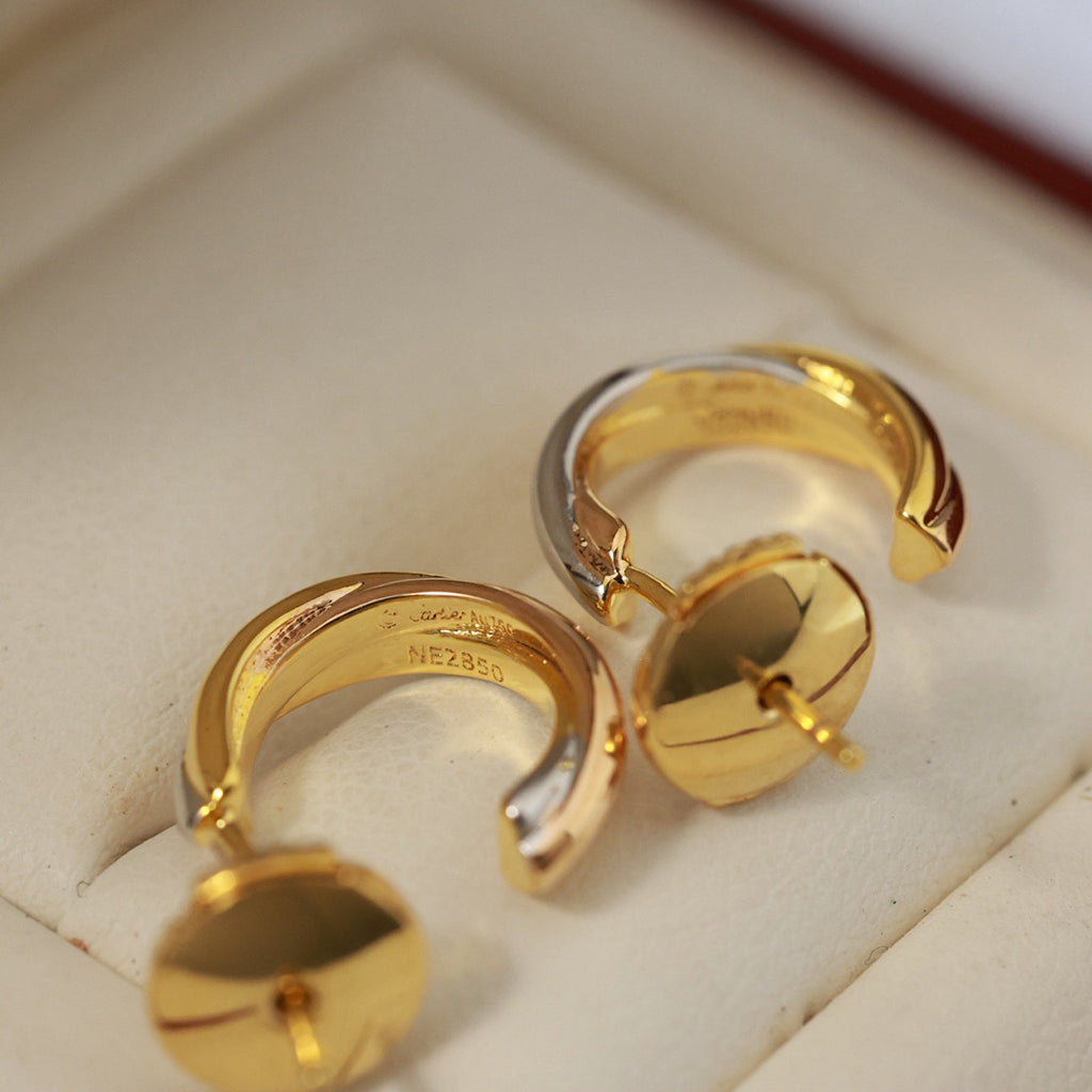 [Dawnora Jewelry]TRINITY ON DIAMOND MINI EARRINGS