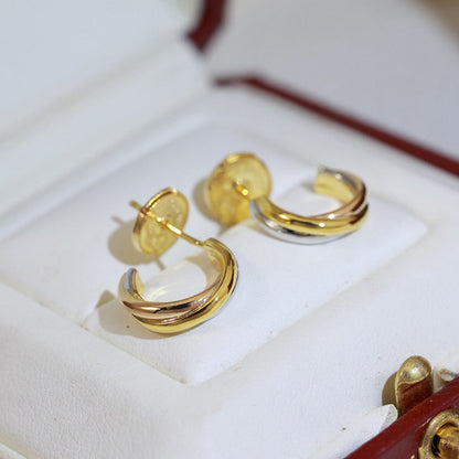 [Dawnora Jewelry]TRINITY ON DIAMOND MINI EARRINGS