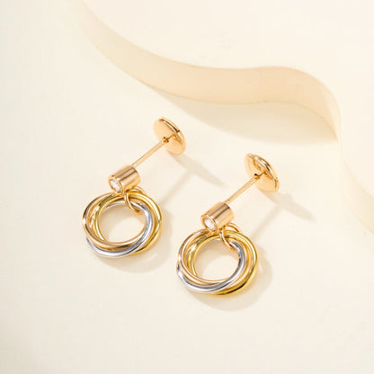 [Dawnora Jewelry]TRINITY ON DIAMOND  EARRINGS
