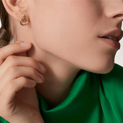 [Dawnora Jewelry]TRINITY ON DIAMOND  EARRINGS