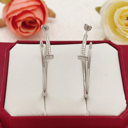 [Dawnora Jewelry]JUSTE HALF DIAMOND LARGE EARRINGS