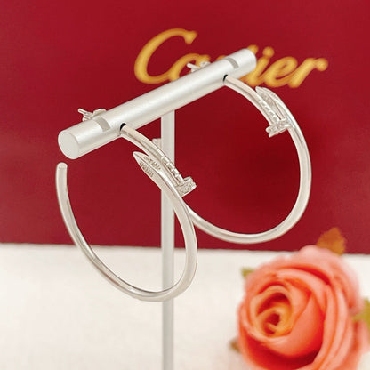 [Dawnora Jewelry]JUSTE HALF DIAMOND LARGE EARRINGS