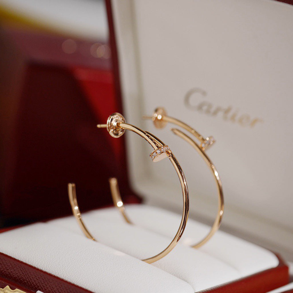 [Dawnora Jewelry]JUSTE HALF DIAMOND LARGE EARRINGS