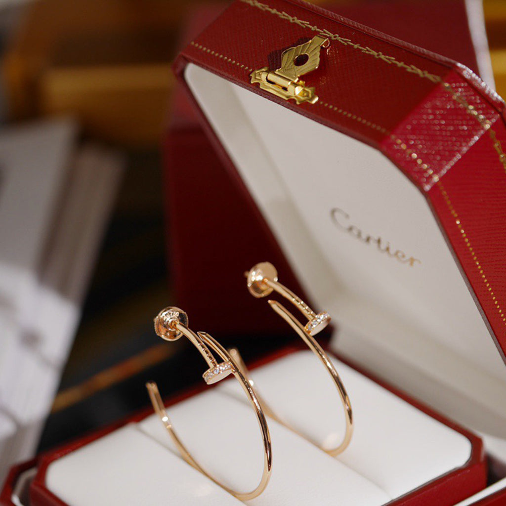 [Dawnora Jewelry]JUSTE HALF DIAMOND LARGE EARRINGS