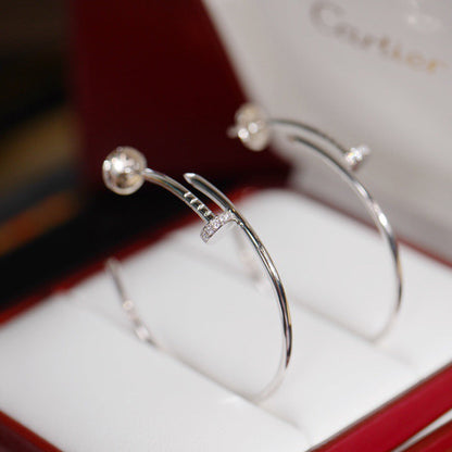 [Dawnora Jewelry]JUSTE HALF DIAMOND LARGE EARRINGS
