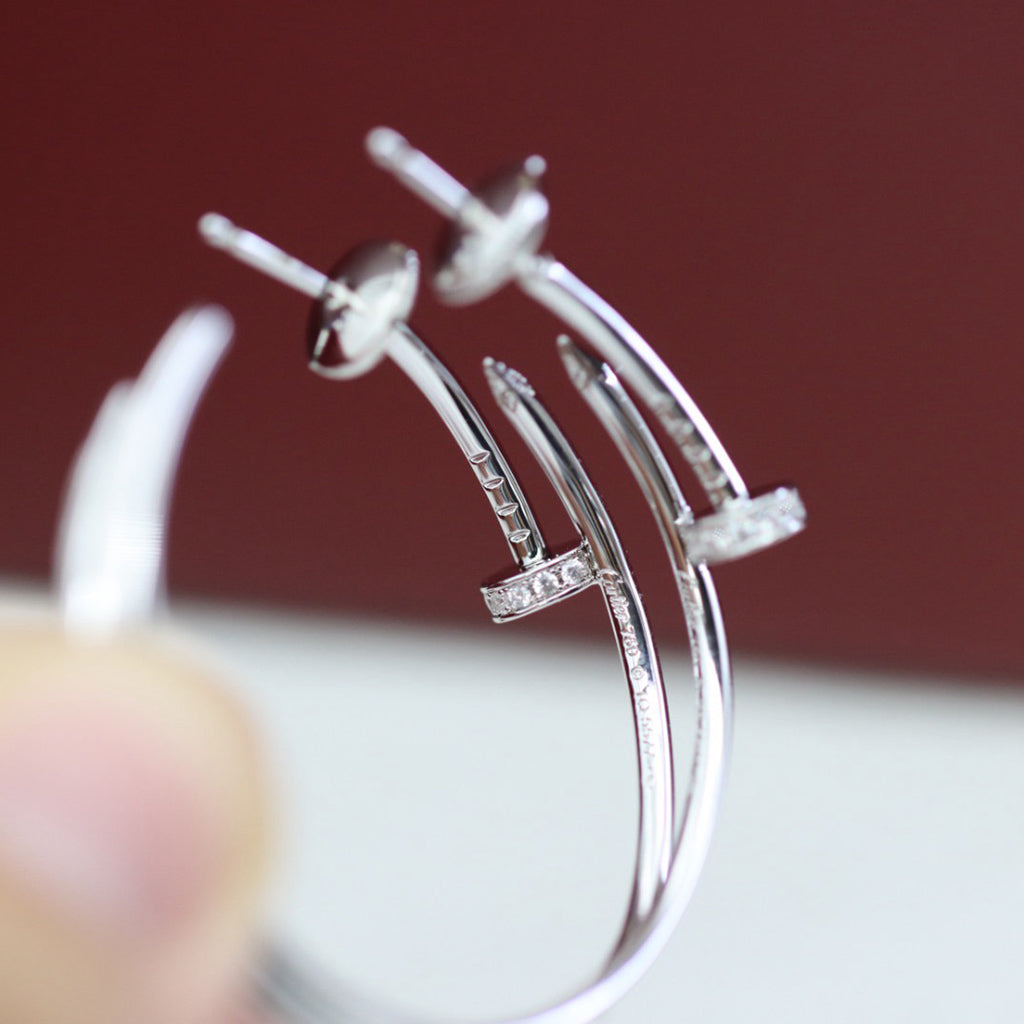 [Dawnora Jewelry]JUSTE HALF DIAMOND LARGE EARRINGS