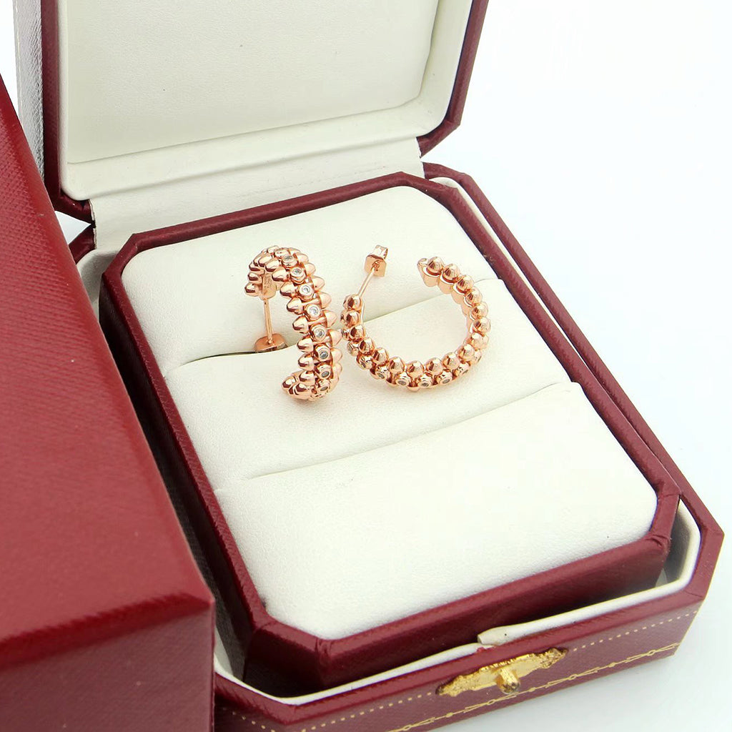 [Dawnora Jewelry]CLASH FULL DIAMOND MEDIUM EARRINGS