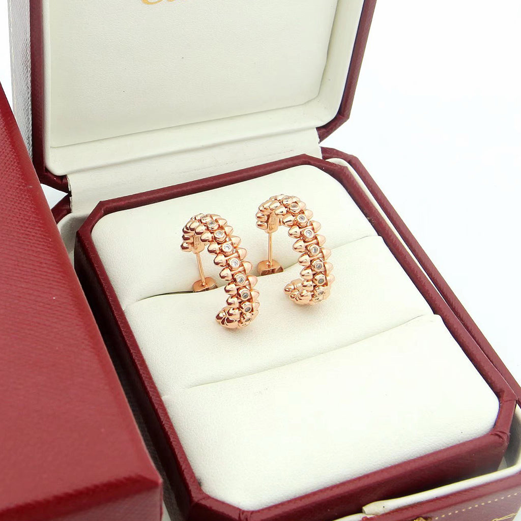[Dawnora Jewelry]CLASH FULL DIAMOND MEDIUM EARRINGS