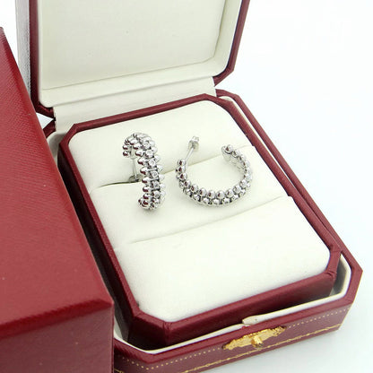 [Dawnora Jewelry]CLASH FULL DIAMOND MEDIUM EARRINGS