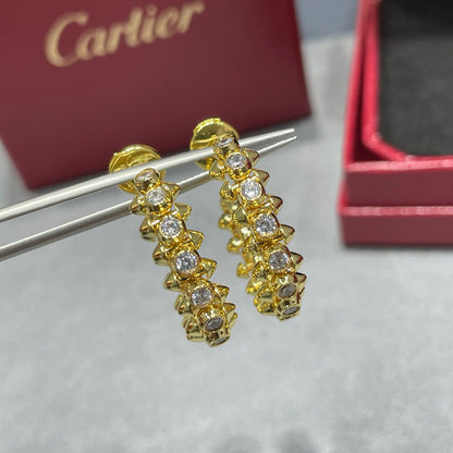 [Dawnora Jewelry]CLASH FULL DIAMOND MEDIUM EARRINGS