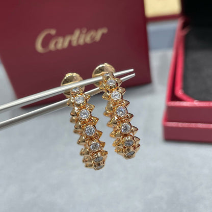 [Dawnora Jewelry]CLASH FULL DIAMOND MEDIUM EARRINGS