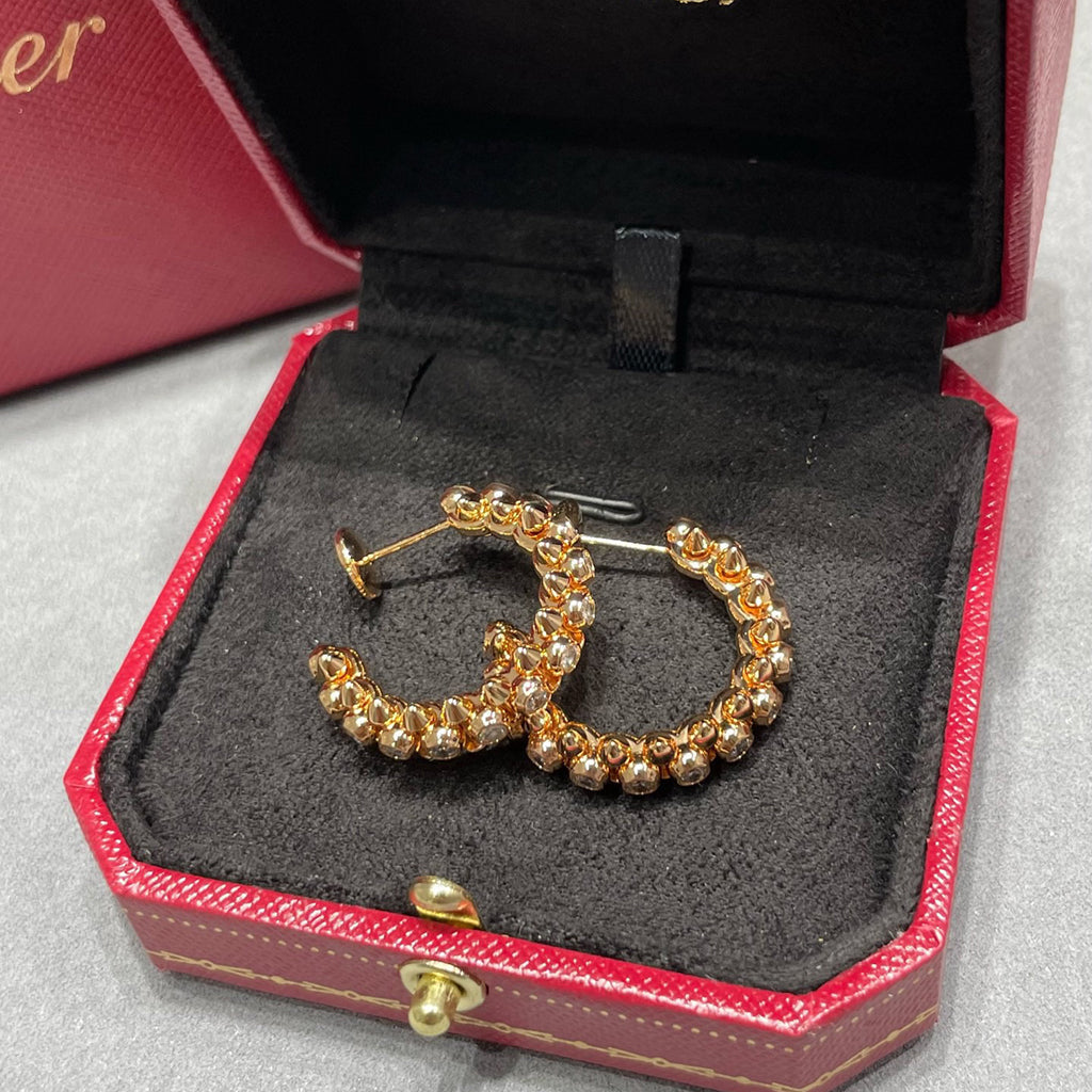 [Dawnora Jewelry]CLASH FULL DIAMOND MEDIUM EARRINGS