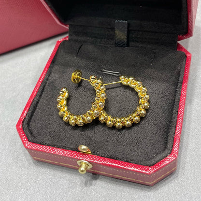 [Dawnora Jewelry]CLASH FULL DIAMOND MEDIUM EARRINGS