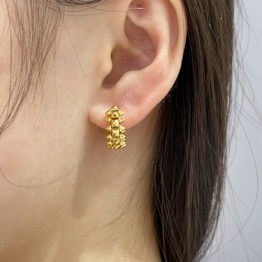 [Dawnora Jewelry]CLASH MINI HOOP EARRINGS
