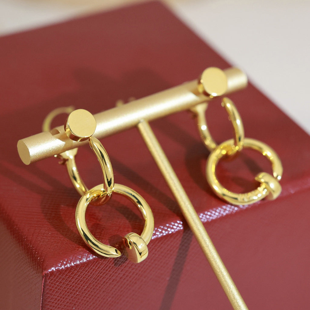 [Dawnora Jewelry]JUSTE NO DIAMOND DOUBLE EARRINGS