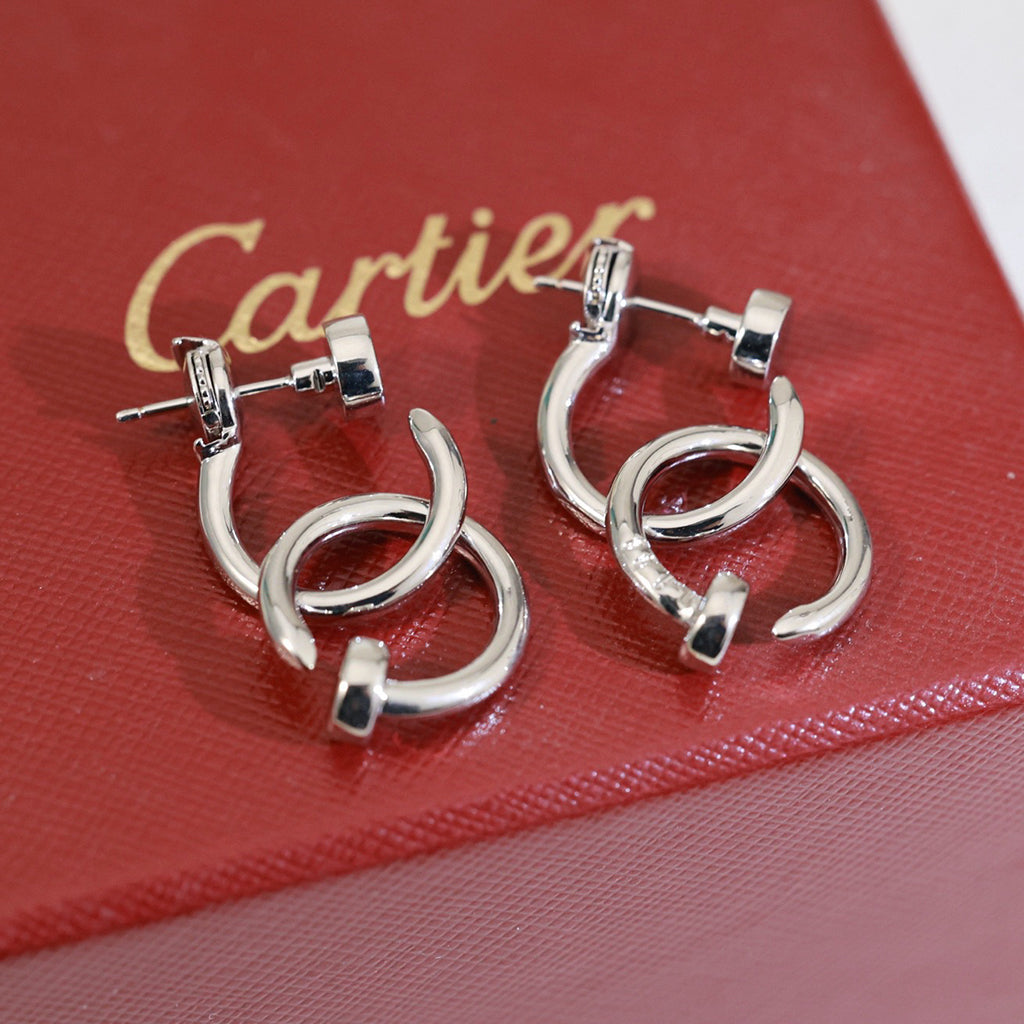 [Dawnora Jewelry]JUSTE NO DIAMOND DOUBLE EARRINGS